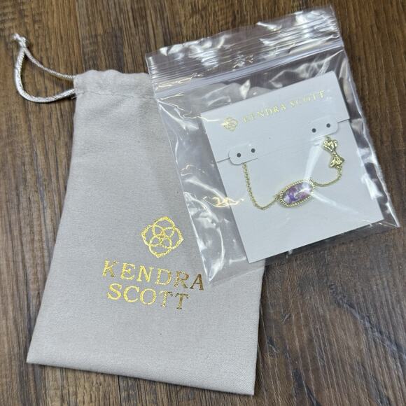 Kendra Scott Love Shack Fancy Elisa Sunny Meadow Purple Iris Illuson Necklace - Picture 8 of 8